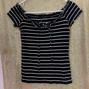 Black and white stripes shirt